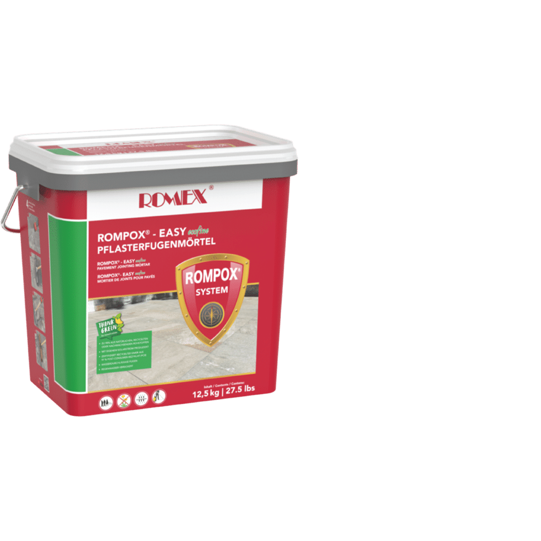 ECOFINE Resin Jointing SandRecommended When:
• For no resin film
• Joint widths over 1/4" | 5mm (Concrete Pavers)
• Joint widths over 1/8" | 3mm (Porcelain Tile & Natural Stone)
• Pool decks, patios and pathways