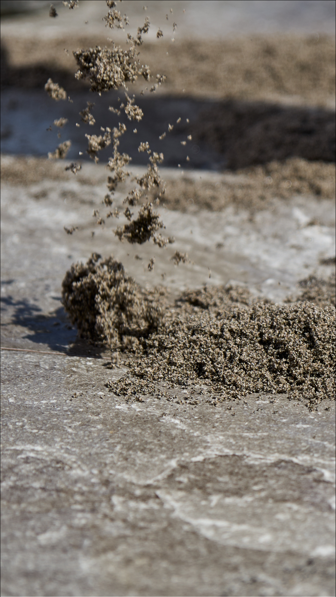 Dispense product onto paving surface