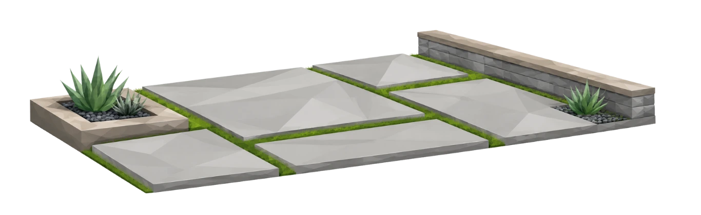 Hardscape Trends 2026: The Slab and Turf Patio Look | ROMEX